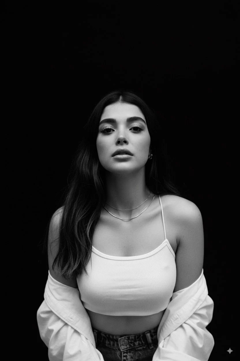 37. Black‑and‑White Studio Portrait - B&W result